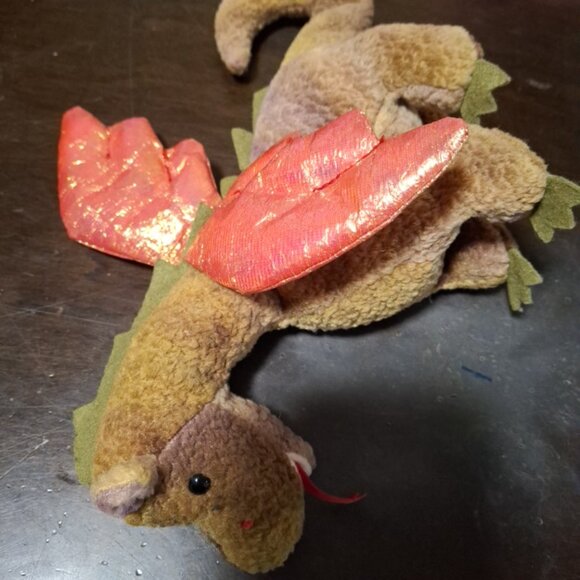 Ty Beanie Baby Scorch dragon tag  retired 7/31/98 RARE NO TAG - Picture 7 of 7